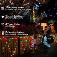 2Pack 200Ft Solar String Lights For Outside 600 Led Extrabright Solar Light Outdoor With 19 Modes Timer Waterproof Fairy S