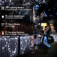 2Pack 200Ft Solar String Lights For Outside 600 Led Extrabright Solar Light Outdoor With 19 Modes Timer Waterproof Fairy S