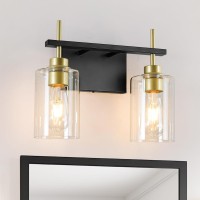 2 Light Black And Gold Bathroom Light Fixtures Bathroom Vanity Light Over Mirror Black And Gold Vanity Lights For Bathroom Va