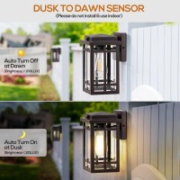 976 Dusk To Dawn Outdoor Wall Lighting 2 Packs Exterior Light Fixture Wall Mount For House Front Porch Light Antirust Mode