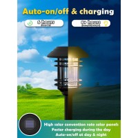 Azirier Solar Lights Outdoor Waterproof 8 Pack Led Solar Garden Lights For Yard Patio Walkway Landscape Planter