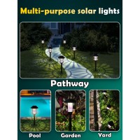 Azirier Solar Lights Outdoor Waterproof 8 Pack Led Solar Garden Lights For Yard Patio Walkway Landscape Planter