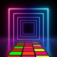 Mixweer 6 Pcs 118 X 39 Inch Disposable Neon Dance Floor 80S 90S Party Decorations Diy Plastic Dance Floor Neon Carpet Runner For