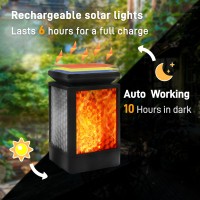 Solar Lanternssunklly Hanging Solar Lights 3 Modes Changing Fixed Waterproof Hanging Lanterns Outdoor Dancing Flicking Flame