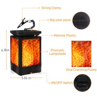 Solar Lanternssunklly Hanging Solar Lights 3 Modes Changing Fixed Waterproof Hanging Lanterns Outdoor Dancing Flicking Flame