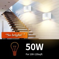 Blueye Battery Operated Wall Sconce Remote Control Soft Warm 2700K6000K Cast Aluminum Rechargeable 50W Equivalent Lamp No Flick