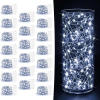 20 Pack Fairy Lights Battery Operated 7Ft 20 Led Twinkle Lights Copper Wire Mini String Lights For Mason Jars Diy Crafts Chris