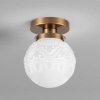 Daunton Semi Flush Mount Ceiling Light Modern Globe Milk Glass Ceiling Light Fixture Vintage Small Brass Gold Hallway Light Fi