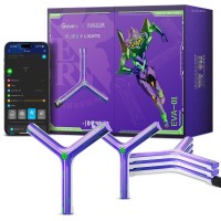 Govee X Evangelion Glide Y Lights Rgbic Gaming Wall Lights Smart Wifi Gaming Lights With Music Sync Work With Matter Alexa