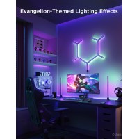 Govee X Evangelion Glide Y Lights Rgbic Gaming Wall Lights Smart Wifi Gaming Lights With Music Sync Work With Matter Alexa