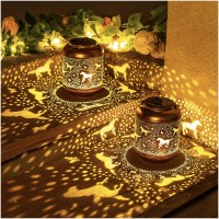 Horse Solar Lanterns Outdoor Waterproof Hanging Solar Lights Horse Gifts For Women Men Metal Led Decorative Light For Yard Patio