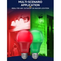 Red And Green Light Bulbs 9W A19 Led Christmas Light Bulbs E26 Red Light Bulbs Green Light Bulbs 60W Equivalent Color Light