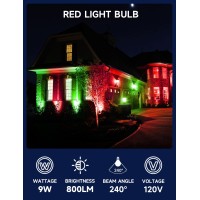 Red And Green Light Bulbs 9W A19 Led Christmas Light Bulbs E26 Red Light Bulbs Green Light Bulbs 60W Equivalent Color Light