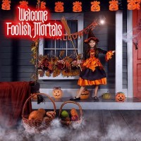 Welcome Foolish Mortals Neon Sign Dimmable Spooky Gothic Haunted Mansion Coffin Led Neon Signs For Wall Decor Usb Powered Led Ne