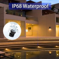 Tensul Warm White Pond Lights 2500K Underwater Landscape Spotlights Ip68 Waterproof Submersible Fountain Lights For Garden Yar