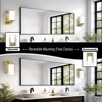 Bathroom Wall Sconces Set Of 2 Gold Double Clear Glass Shade Modern Vanity Lights Indoor Farmhouse Wall Lights For Bedroom Livin