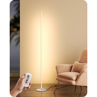 Edishine Led Corner Floor Lamp With Remote 575 Minimalist Dimmable Mood Lighting Standing Tall Pole Lamp For Living Room B