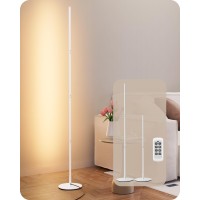 Edishine Corner Led Floor Lamp Dimmable Corner Light With Remote 3 Color Temperature 3000K4500K6000K 575 Minimalist Stan