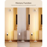 Edishine Corner Led Floor Lamp Dimmable Corner Light With Remote 3 Color Temperature 3000K4500K6000K 575 Minimalist Stan