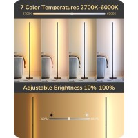 Edishine Corner Floor Lamp Dimmable Led Standing Lamp With Remote 3 Color Temperature 3000K4500K6000K 575 Modern Corner