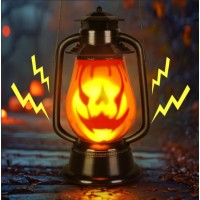 Halloween Outdoor Jackolantern With Talking Flaming Sound Activated Light Up Hanging Halloween Pumpkin Lanterns Hallowee