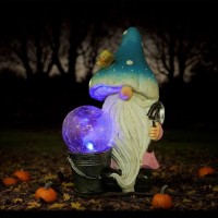 Mushroom Decor Garden Gnome With Solar Light Yard Art Gnome Garden Decor With Butterfly For Lawn Porch Patio Balcony Fall D