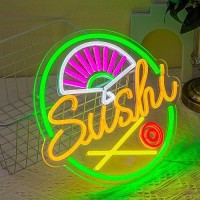 Sushi Neon Sign For Wall Decor Japanese Sushi Neon Light Colorful Neon Signs Usb Powered Led Neon Light For Japanese Resturant H