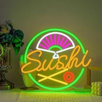 Sushi Neon Sign For Wall Decor Japanese Sushi Neon Light Colorful Neon Signs Usb Powered Led Neon Light For Japanese Resturant H