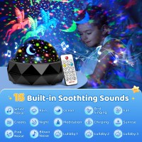 Night Light For Kids15 Rgb Colors 15 White Noises3 Filmsusb Rechargeable Star Night Light Projector For Kids Room Star Proje