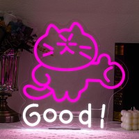 Cat Neon Sign Good Neon Light Pink Led Neon Sign For Wall Decor Usb Powered Led Neon Light Dimmable Neon Lights For Bedroom Cat