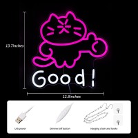 Cat Neon Sign Good Neon Light Pink Led Neon Sign For Wall Decor Usb Powered Led Neon Light Dimmable Neon Lights For Bedroom Cat