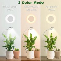 Grow Light For Indoor Plants Full Spectrum Pot Clip Led Plant Growth Light With Auto Onoff Timer 3912H Plant Lamp With 360Rot