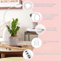 Grow Light For Indoor Plants Full Spectrum Pot Clip Led Plant Growth Light With Auto Onoff Timer 3912H Plant Lamp With 360Rot