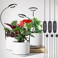 Goadrom Grow Light Full Spectrum Pot Clip Led Plant Growth Light With Auto Onoff Timer 3912H Plant Lamp With 360Rotatable Goo