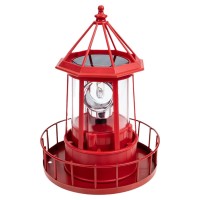 Enajucy Solar Lighthouse Rotating Light 360 Degree Light Houses Lamp For Yard Ip65 Waterproof Durable Lighthouse Lamps Towers