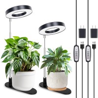 Lordem Plant Grow Light Full Spectrum Led Plant Light For Indoor Plants Desk Grow Lamp With Auto Onoff Timer 4812H 4 Dimma