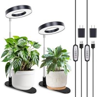 Lordem Plant Grow Light Full Spectrum Led Plant Light For Indoor Plants Desk Grow Lamp With Auto Onoff Timer 4812H 4 Dimma