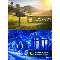 Minetom Solar Christmas Lights Outdoor Waterproof 2 Pack Total 80Ft 200 Led Solar Lights With 8 Modes Solar Christmas Outdoor