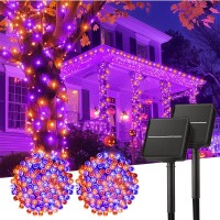 Minetom 2 Pack Solar Halloween Lights Outdoor Total 80Ft 200 Led Halloween String Lights With 8 Modehalloween Decoration Outdo