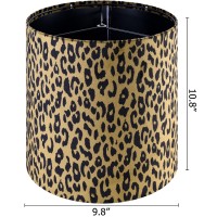 Goso Tall Drum Lamp Shades For Table Lamps Set Of 2 Smallyellow Velvet Leopard Pattern Fabric Lampshades Floor Lamp98 Top