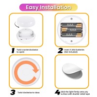 Qqlxst Puck Lights With Remote 13 Color Changeable Aaa Battery Operated Push Night Light Mini Color Changing Under Cabinet Li