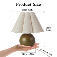 Ziqqeelam Small Vintage Table Lamp For Bedroom