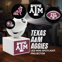 Sporticulture Ncaa American Football Am Adjustable Led Mini Spotlight Projector With 6 Team Logo Designs Portable Recharg