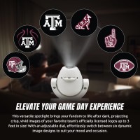 Sporticulture Ncaa American Football Am Adjustable Led Mini Spotlight Projector With 6 Team Logo Designs Portable Recharg