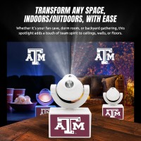 Sporticulture Ncaa American Football Am Adjustable Led Mini Spotlight Projector With 6 Team Logo Designs Portable Recharg