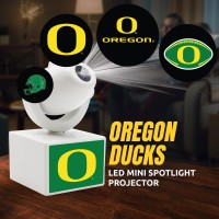 Sporticulture Ncaa American Football Oregon Adjustable Led Mini Spotlight Projector With 6 Team Logo Designs Portable Rech