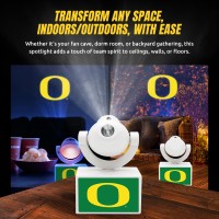 Sporticulture Ncaa American Football Oregon Adjustable Led Mini Spotlight Projector With 6 Team Logo Designs Portable Rech