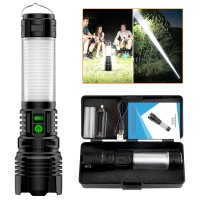 Led Rechargeable Flashlight 100000 High Lumens With Camping Lanterns 2000 Meters Long Beam Super Bright Led Flashlight Waterp