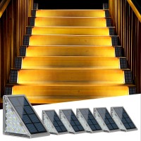 Solar Step Lights For Outside 6 Pack Solar Stair Lights Outdoor Waterproof Ip67 Outdoor Step Lights Solar Powered Solar Outdoor