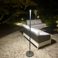 Bobcat Lighting Outdoor Solar Powered Floor Lamp For Patios Decks Outdoor Living Spaces Reading Tall Ultra Bright Cordles